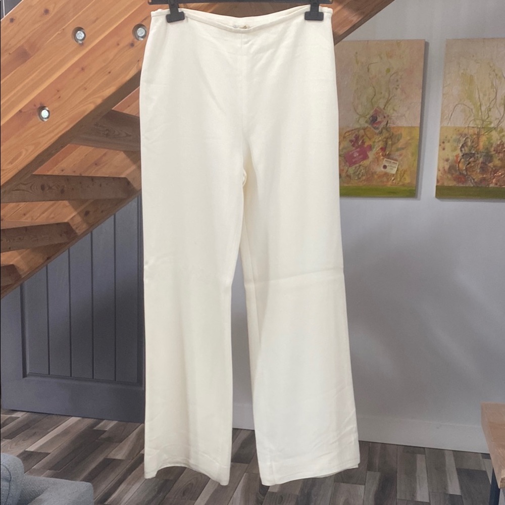 Elegant Cream Women's Pants